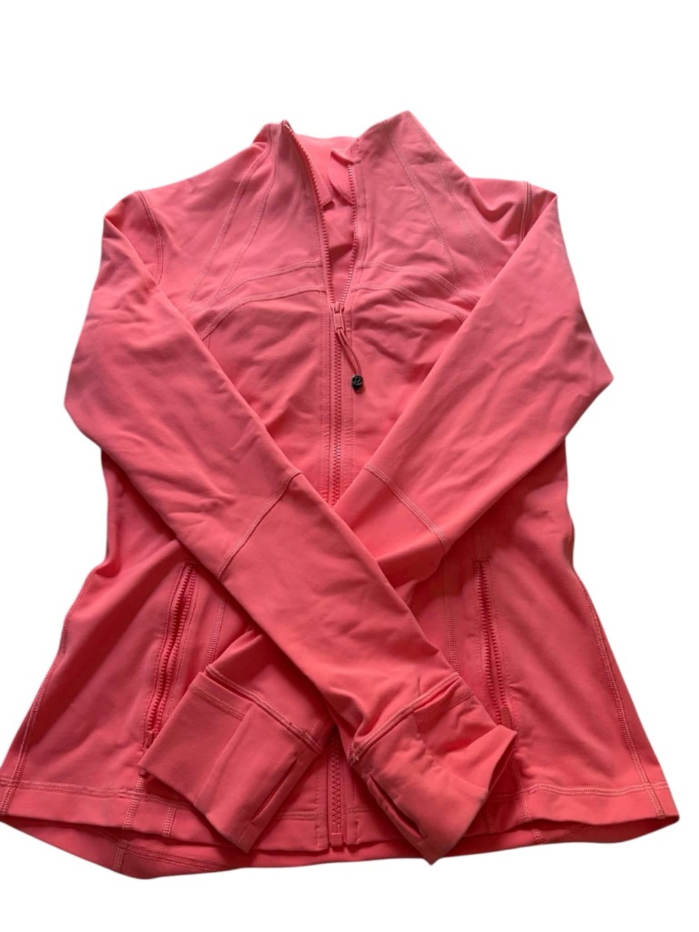 Lululemon Define Jacket women's 8 Coral Pink Full Zip Luon Athletic DISCONTINUED